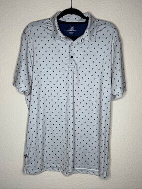 MIZZEN+MAIN Men’s Classic Printed Polo Shirt Size Large Trim